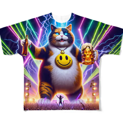 BeerRaveCat All-Over Print T-Shirt