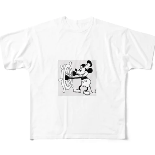 蒸気船ウィリーのネズミ フルグラフィックTシャツ
