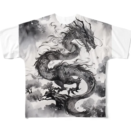 開運 龍 All-Over Print T-Shirt