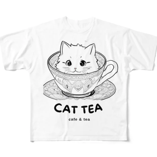 Cat　Tea フルグラフィックTシャツ