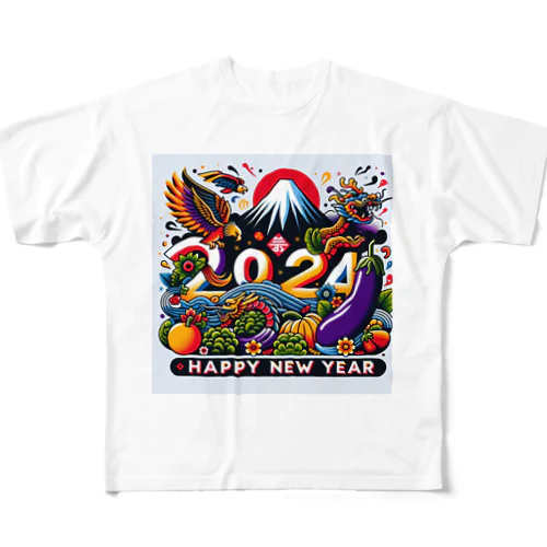 2024年　ハッピーニューイヤー All-Over Print T-Shirt