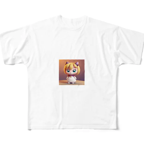 かわいい3Dキャラのグッズ フルグラフィックTシャツ