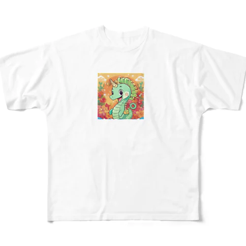 かわいい創造のタツノオトシゴ All-Over Print T-Shirt