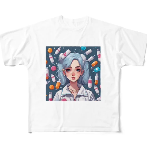 匿名少女 フルグラフィックTシャツ