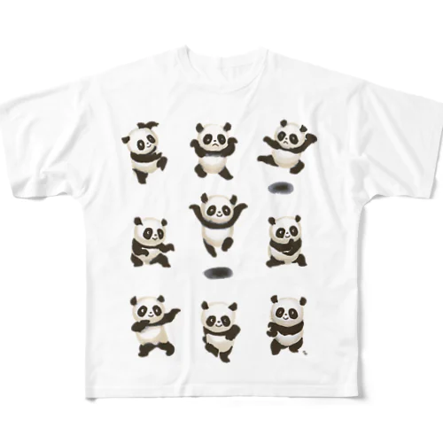 功夫のパンダちゃん All-Over Print T-Shirt