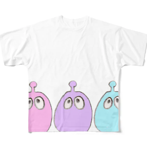 ぽにゃぽにゃ。ゆめかわ。 フルグラフィックTシャツ