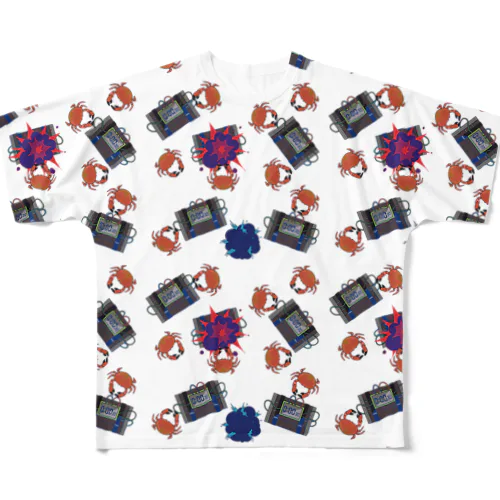 爆弾かに失敗 All-Over Print T-Shirt