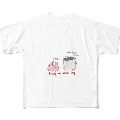 エコバッグくん フルグラフィックTシャツ