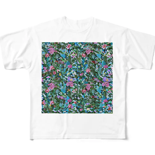 おばあちゃんの柄シャツ All-Over Print T-Shirt