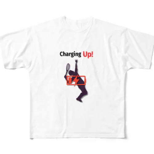 Charging Up　テニス フルグラフィックTシャツ
