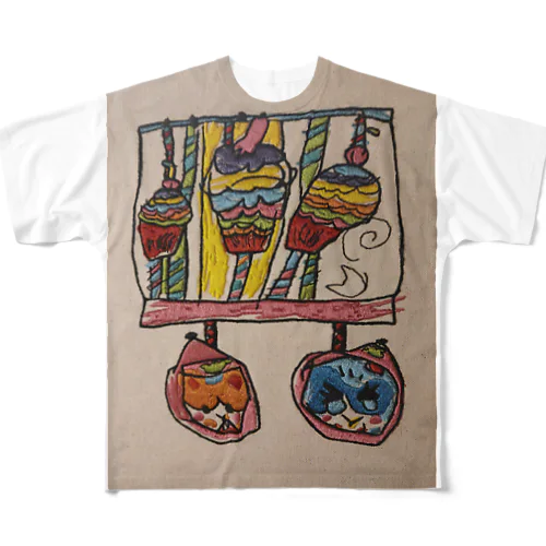 マフィンのメリーゴーランド All-Over Print T-Shirt