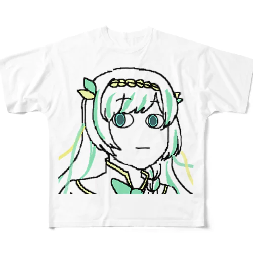 にゃこ師手描きルナティア・アヴィンスター All-Over Print T-Shirt