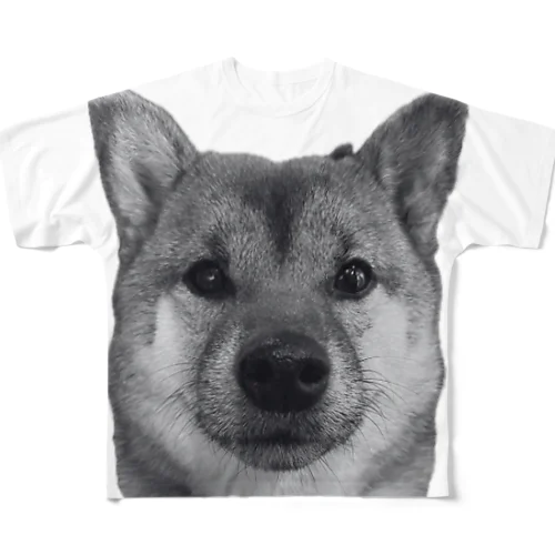 柴犬あんこのおねだり顔グッズ フルグラフィックTシャツ