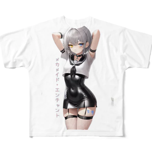 メカメイド５号 フルグラフィックTシャツ