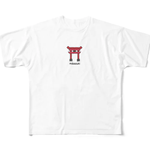かわいい　鳥居ロゴ　オリジナルグッズ All-Over Print T-Shirt