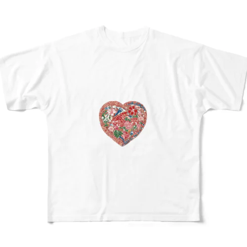 ハート紅型 All-Over Print T-Shirt