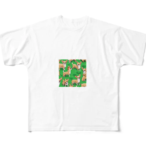 小さな体に大きな魅力。ちわわのアートで心地よい癒しタイム All-Over Print T-Shirt