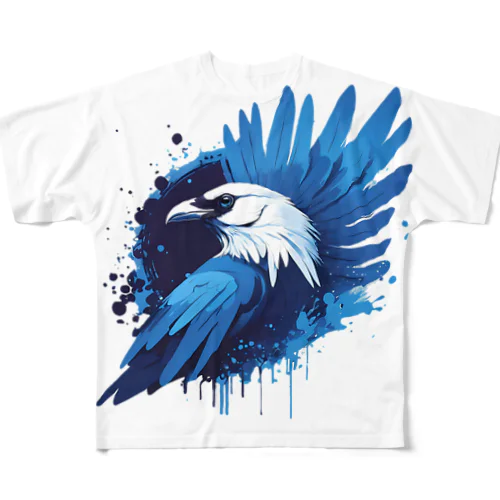 青い鳥 All-Over Print T-Shirt
