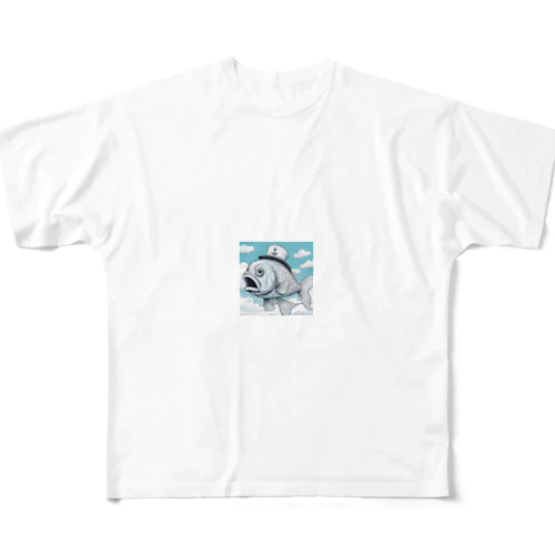 帽風のスカイフィッシュ All-Over Print T-Shirt