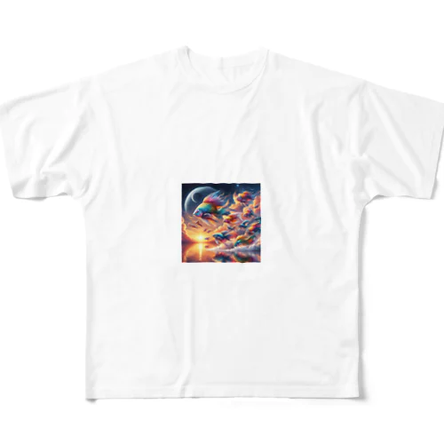 魚群の舞台 All-Over Print T-Shirt