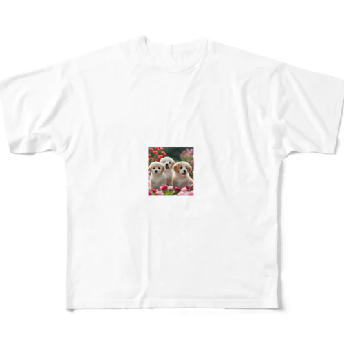 かわいい仔犬のグッズ All-Over Print T-Shirt