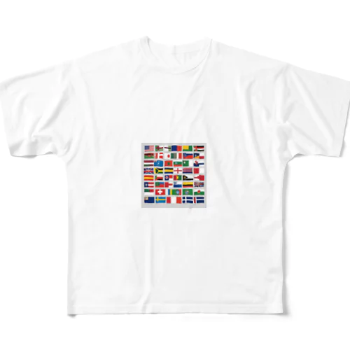 世界国旗 フルグラフィックTシャツ