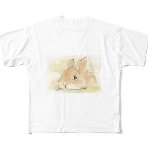 キュン愛うさぎ All-Over Print T-Shirt