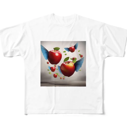 お守りりんご フルグラフィックTシャツ