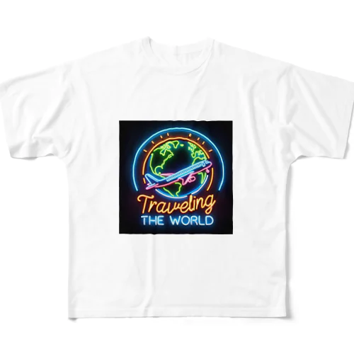 ネオンの輝き☆世界旅行 All-Over Print T-Shirt