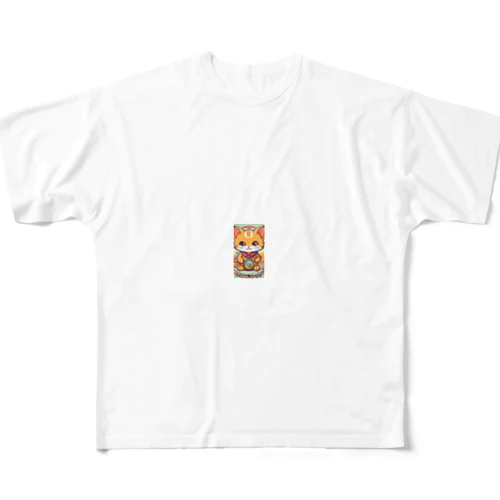 ニコネコ フルグラフィックTシャツ