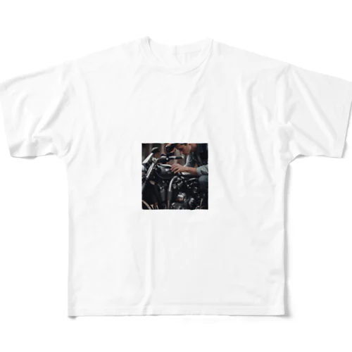 バイク整備 フルグラフィックTシャツ