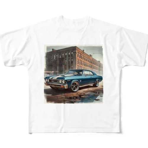 Chevrolet Chevelle　BLUE フルグラフィックTシャツ