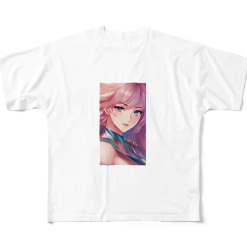 AI美女グッズ フルグラフィックTシャツ