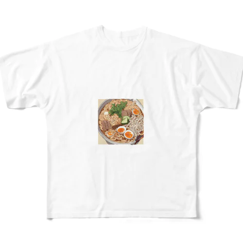 ラーメン フルグラフィックTシャツ