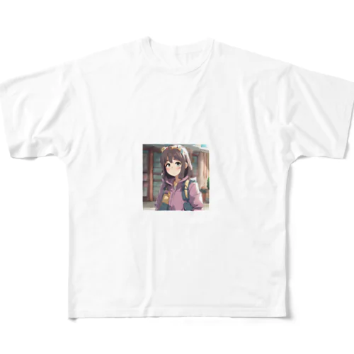 山登り萌女子 All-Over Print T-Shirt