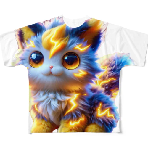 雷属性の猫 All-Over Print T-Shirt