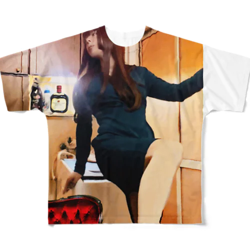 スナック緑亀 All-Over Print T-Shirt