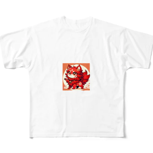 かわいいシーサーのアニメ風イラストグッズ All-Over Print T-Shirt