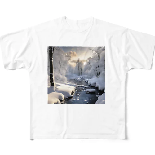 雪景色グッズ All-Over Print T-Shirt