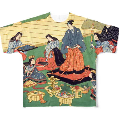 東海道之内　京都御出立 / From the Tokaido, Kyoto departure All-Over Print T-Shirt