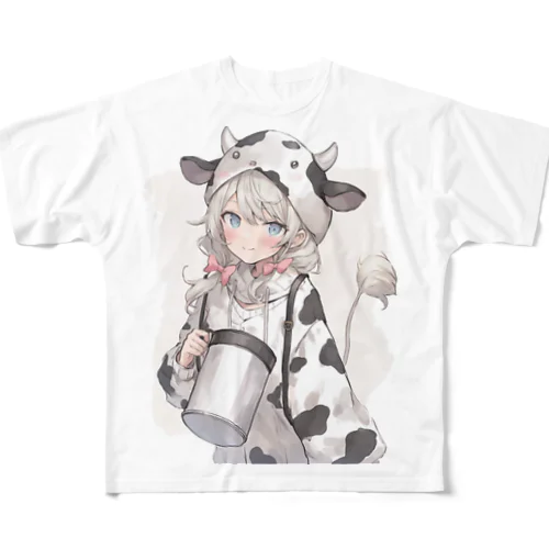 ミルクガール All-Over Print T-Shirt