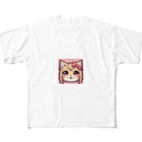 キュンキュンする猫 All-Over Print T-Shirt