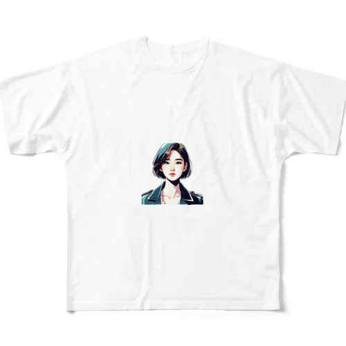 アジア美人 フルグラフィックTシャツ