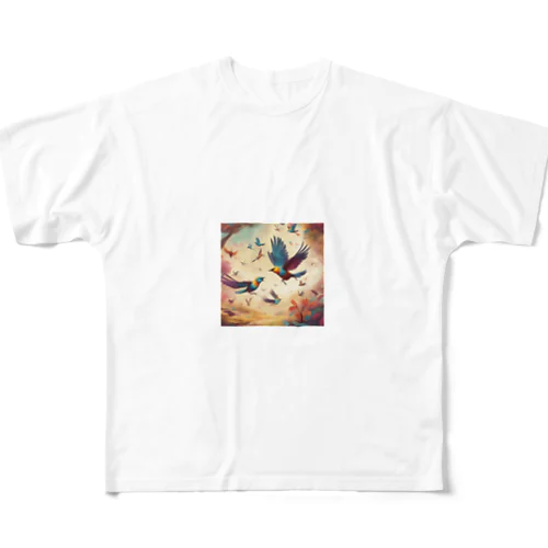 賑鳥 All-Over Print T-Shirt