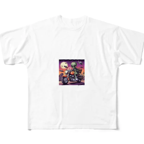 バイク宇宙人2 All-Over Print T-Shirt