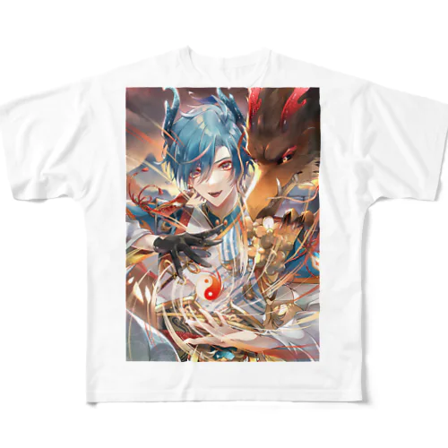 辰年のスーパードラゴン All-Over Print T-Shirt