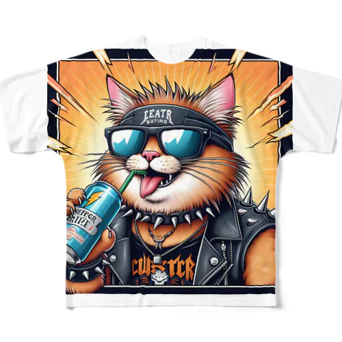 ヘビーメタルな猫のグッズ All-Over Print T-Shirt