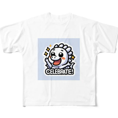 幸運の白竜：感情物語celebrate All-Over Print T-Shirt