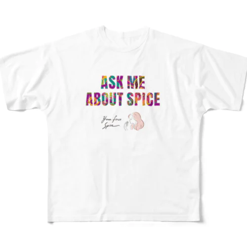 スパイス姫ニッキーのTシャツ（ask me) フルグラフィックTシャツ