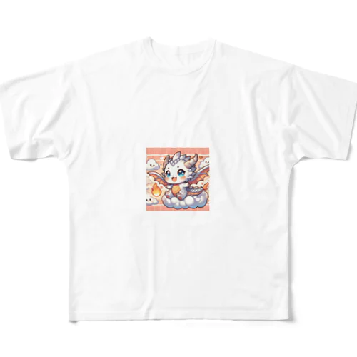 超かわいい！マスコットキャラクターのドラゴン All-Over Print T-Shirt